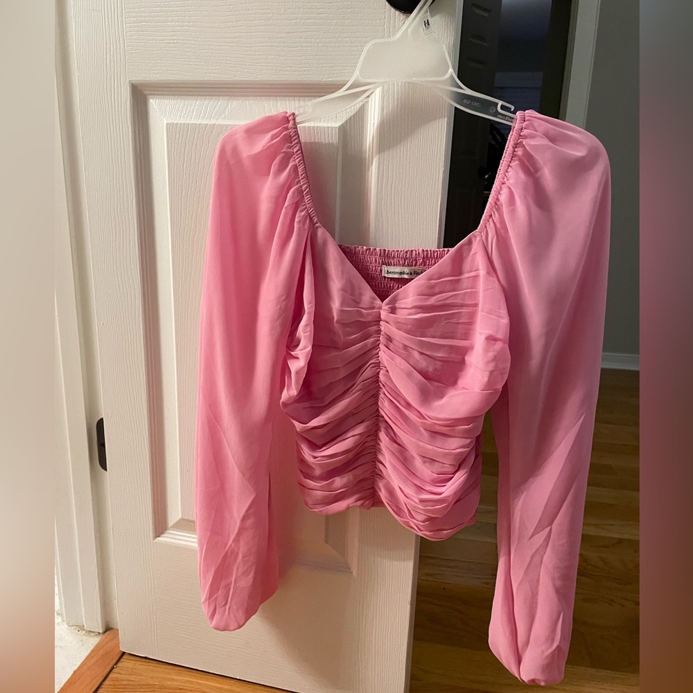 Abercrombie Pink Crop Top Blouse